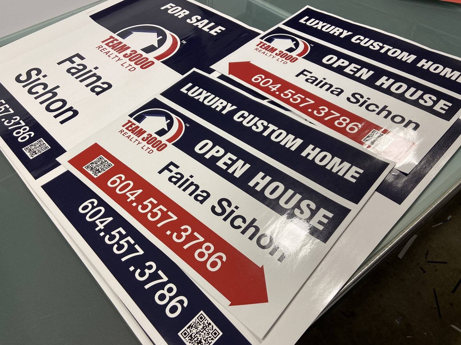 custom open house signs