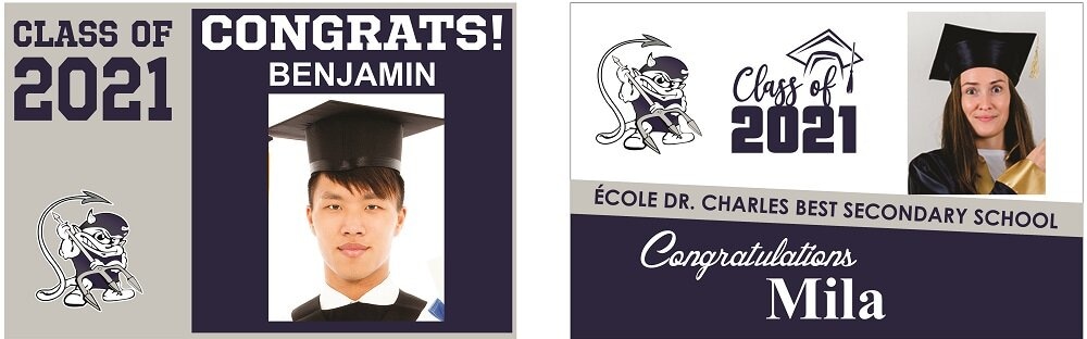 Graduation Signs Ecole Dr Charles School
