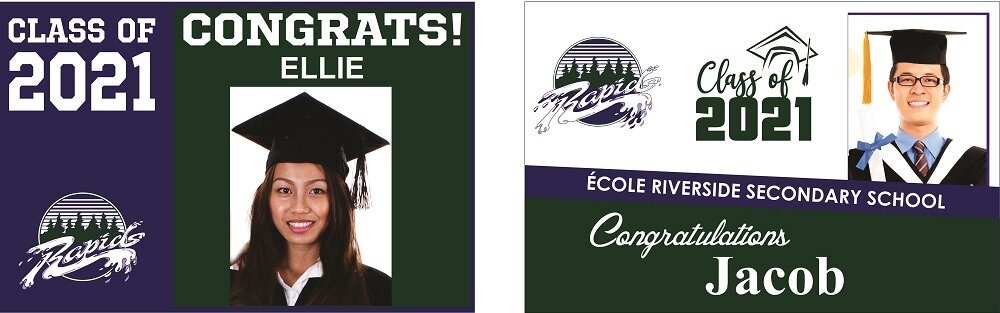 Graduation Signs Ecole Riverside School