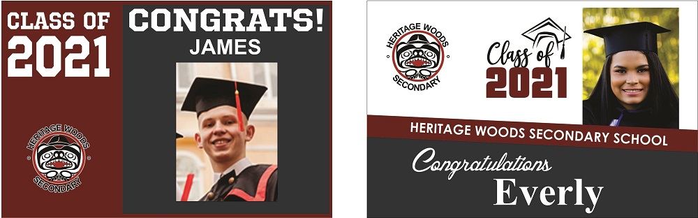 Graduation Signs Heritage Woods School