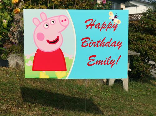 Happy birthday yard signs