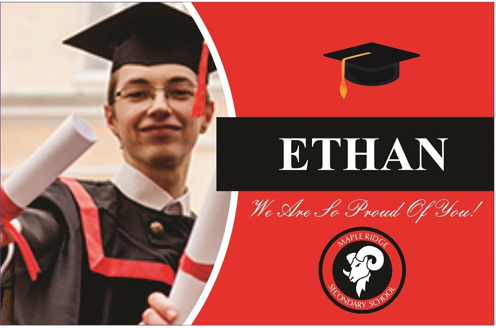 Custom graduation lawn signs Maple Ridge Secondary School