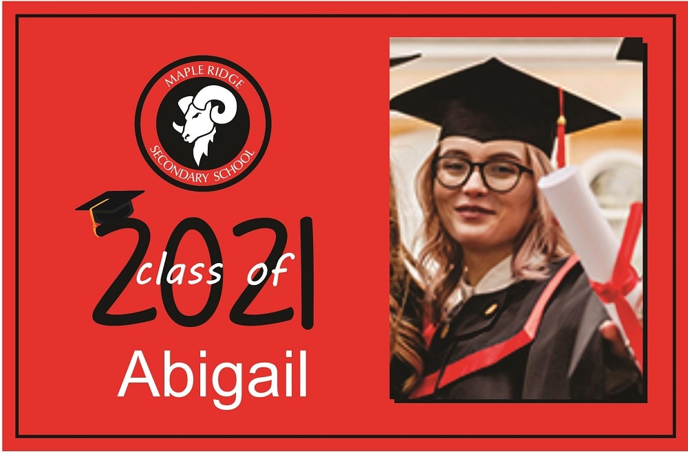 Graduation lawn signs Maple Ridge Secondary School