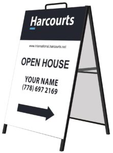 Harcourts open house signs