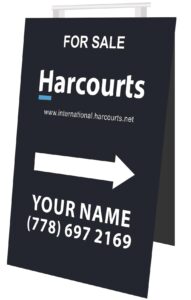 Harcourts real estate signs