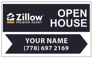 Zillow premier agent Classic Arrows signs