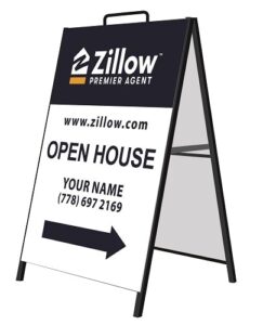 Zillow premier agent Metal A-Frame signs
