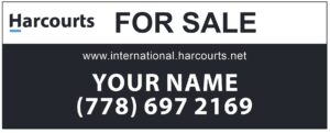 condo for sale sign Harcourts