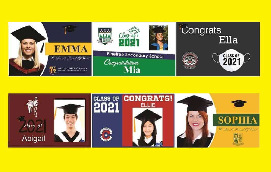 Different designs of graduation signs – free!