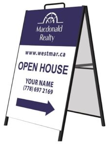 macdonald realty open house signs