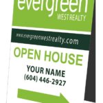 Evergreen West realty APC a-frame signs