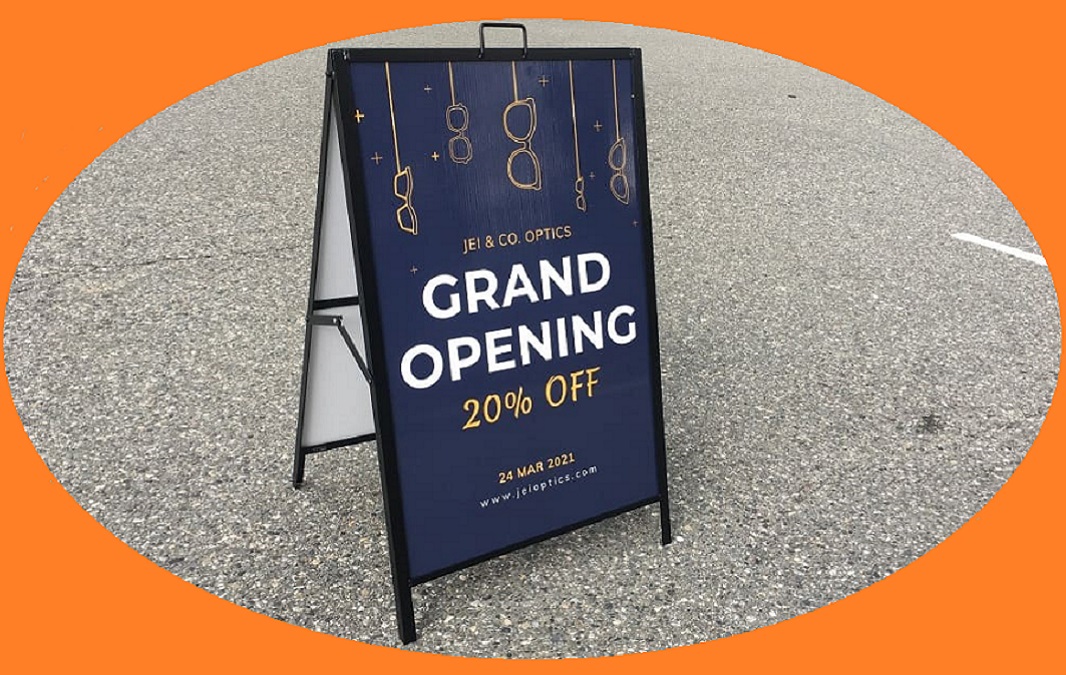 Sandwich board signs