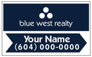 Blue West Realty Classic Arrows signs