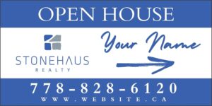 Stonehaus car topper open house signs 14x24