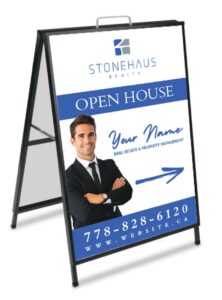 Stonehaus metal a-frame open house signs 24x36