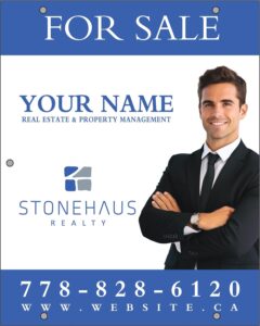 Stonehaus vertical house for sale sign 24x30