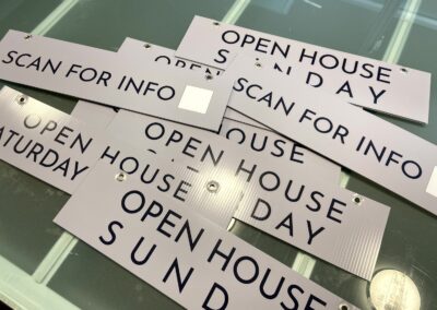 Real estate open house sign