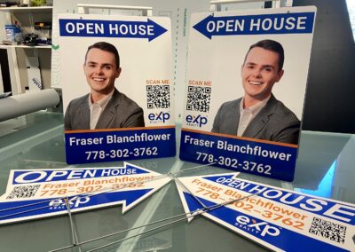 Real estate open house signs