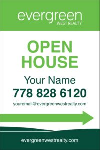 evergreen apc a frame open house signs 24x36
