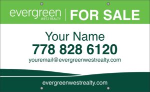 evergreen large for sale signs 36x22