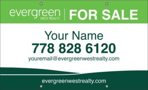 evergreen large for sale signs 36x22