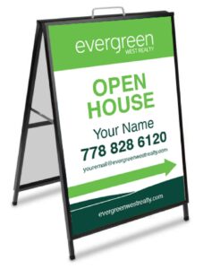 evergreen metal a frame open house signs 24x36-1