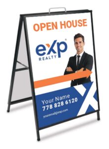 exp metal a frame open house signs 24x36