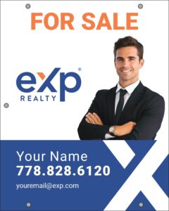 exp vertical house for sale sign 24x30