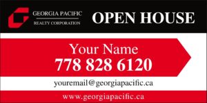 georgia pacific car topper open house signs 14x24