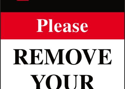 georgia pacific remove shoes signs 18.25x11