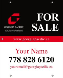 georgia pacific vertical house for sale sign 24x30