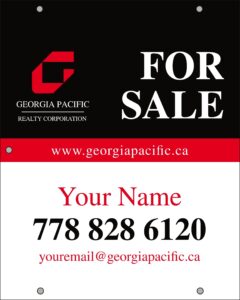 georgia pacific vertical house for sale sign 24x30