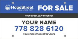 hopestreet condo for sale signs 12x24