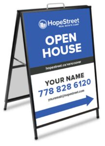 hopestreet metal a-frame open house signs 24x36