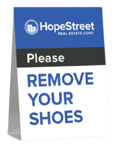 hopestreet remove shoes signs 18.25x11