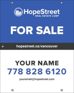 hopestreet vertical house for sale sign 24x30