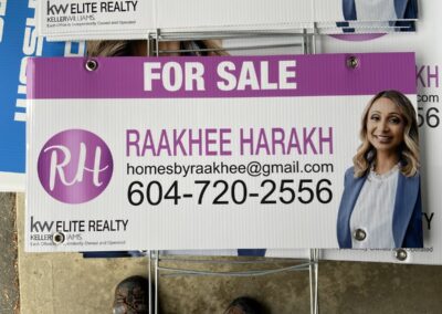 large real estate signs