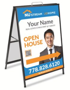 rennie metal a frame open house signs 24x36