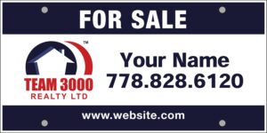 team 3000 condo for sale signs 12x24