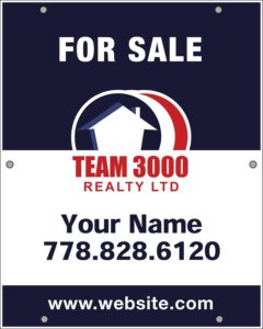 team 3000 vertical house for sale sign 24x30