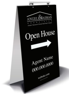 Angell Hasman apc a-frame open house signs