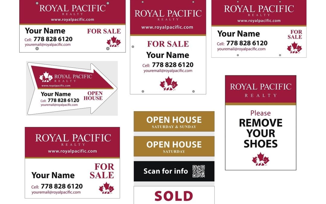 Royal Pacific Realty Signs are presented in a new design