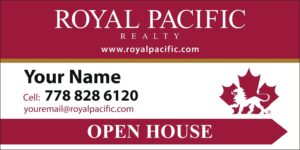 royal pocific car topper open house signs 14x24