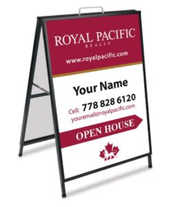 royal pocific metal a-frame open house signs 24x36