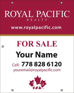 royal pocific vertical house for sale sign 24x30