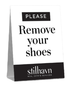 stilhavn remove shoes signs 18.25x11