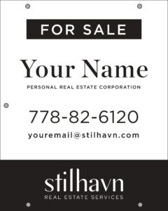 stilhavn vertical house for sale sign 24x30