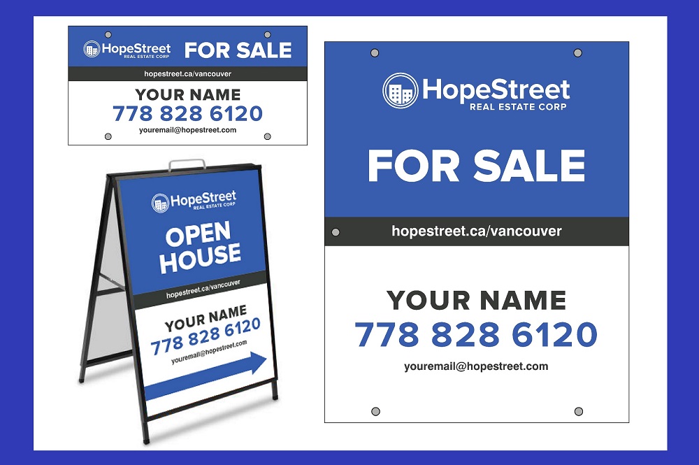 Hope Street Real Estate Signs