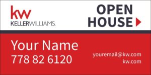 kw car topper open house signs 14x24