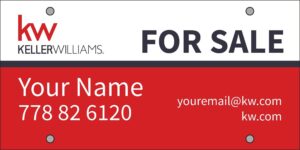 kw condo for sale signs 12x24